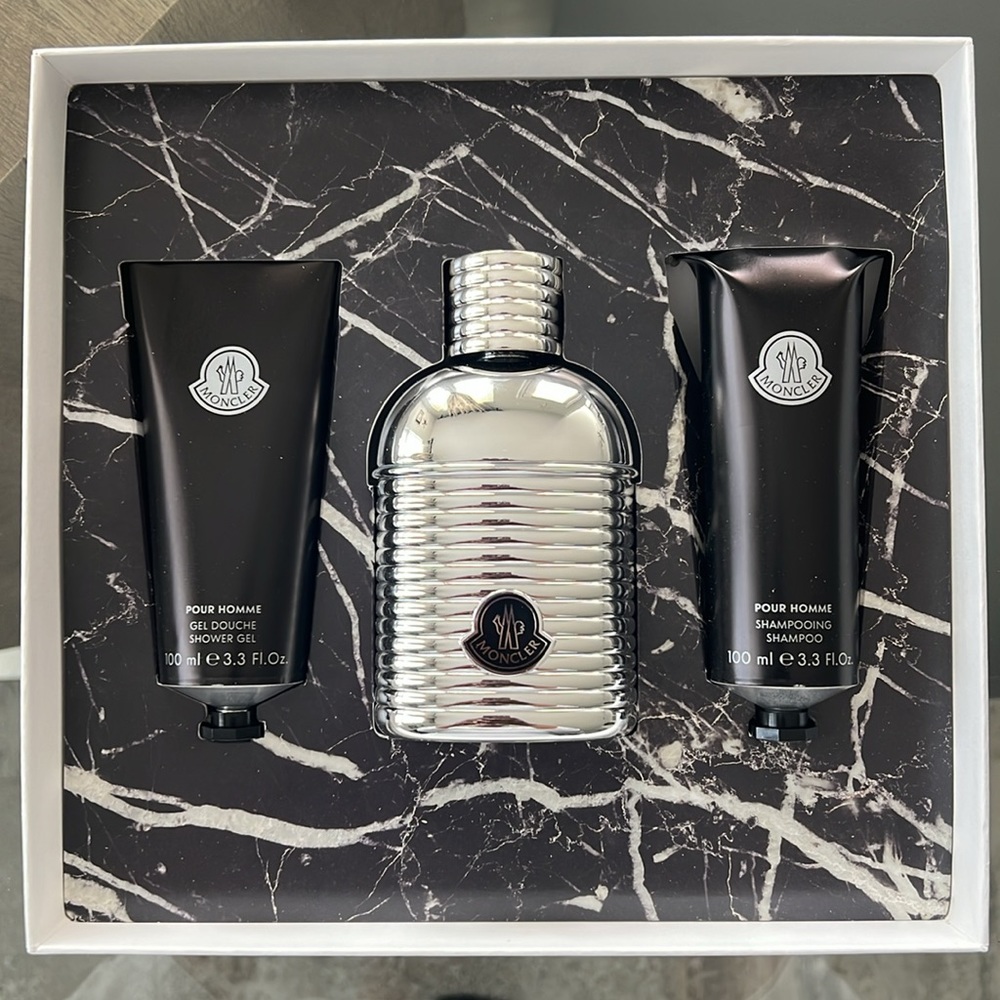 MONCLER Pour Homme 3-Piece Gift Set ForMen (Made in France) New in Box